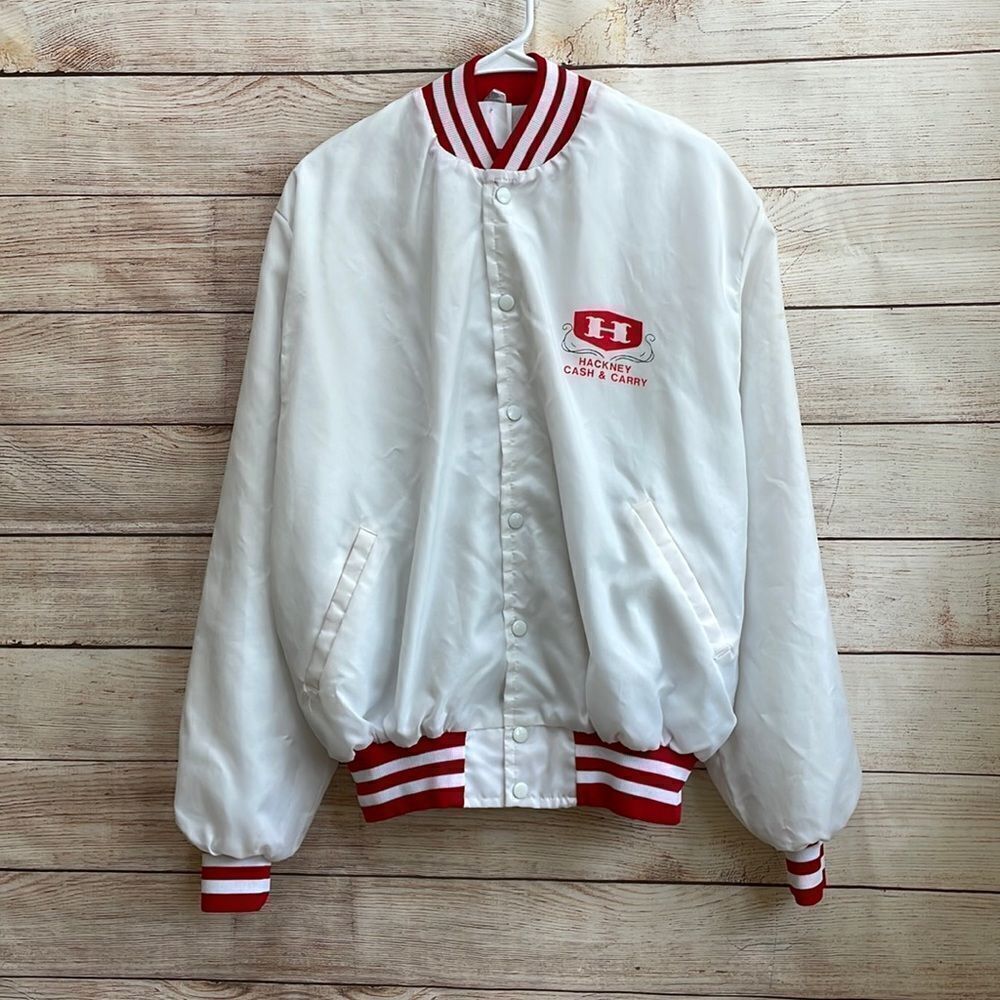 PRES WEAR BOMBER JACKET IN SATINY WHITE